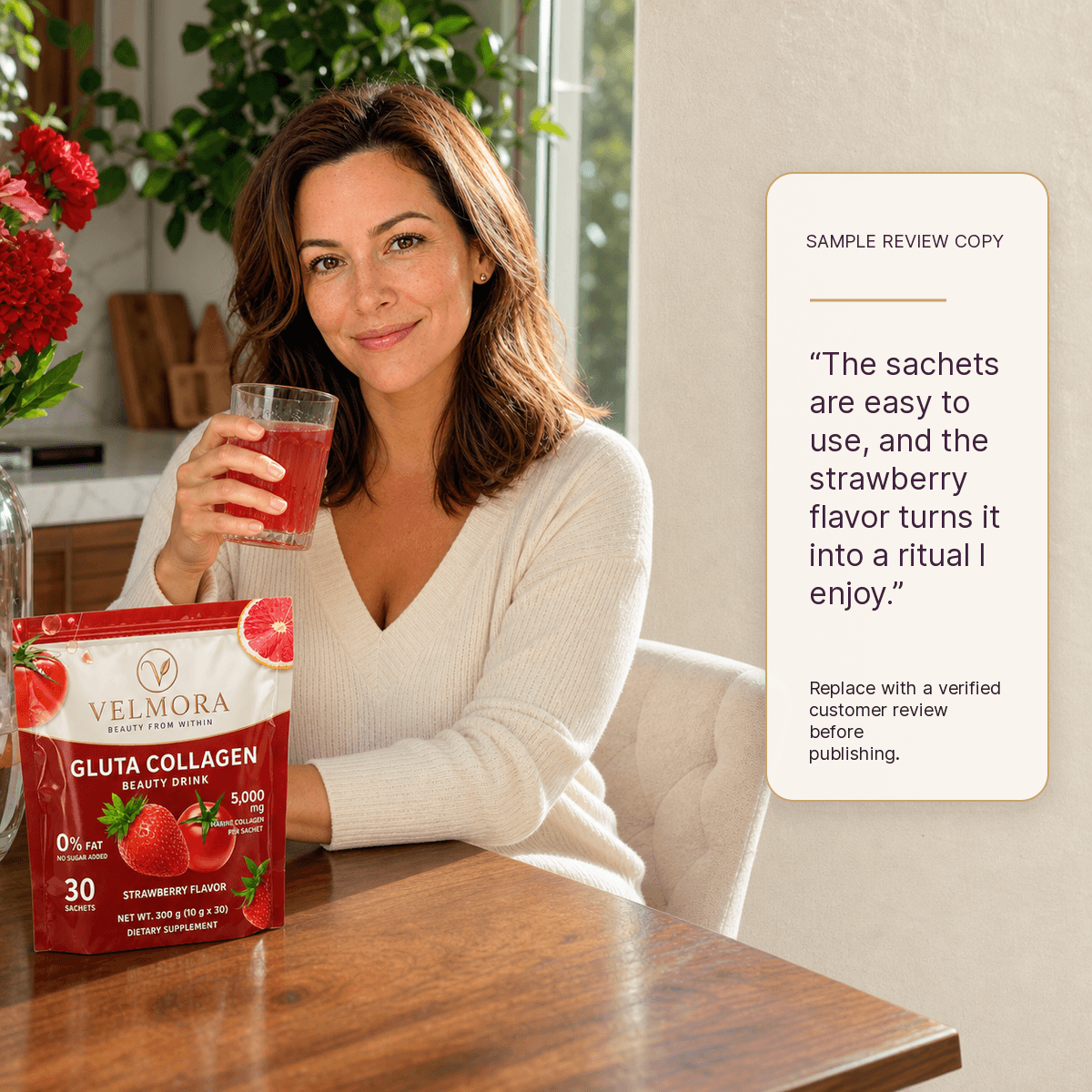 VELMORA Gluta Collagen Beauty Drink Sachets